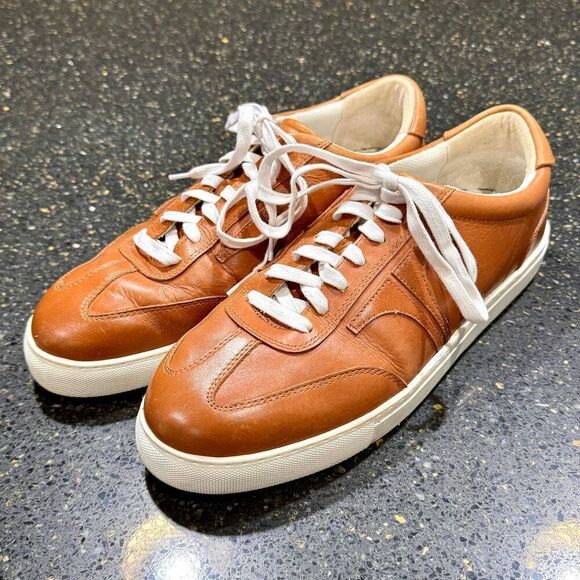 Ted Baker Robbert Retro Leather Sneakers. British Tan. Size 45/US11 - Picture 1 of 10